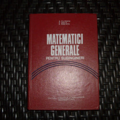 Matematici Generale Pentru Subingineri - D. Filipescu E. Grecu R. Medintu ,551935