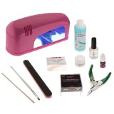 Sistem mic o singură fază - Set Gel UV basic cu o lampă cu bec alb, INGINAILS