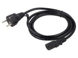 Cablu Alimentare Negru 3m 3x0.75mm2 CEE 7/7 la IEC C13