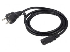 Cablu Alimentare Negru 3m 3x0.75mm2 CEE 7/7 la IEC C13