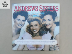 Andrews sisters - 20 de mari hituri - disc vinil foto