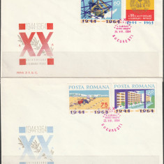 Romania 1964 - #587 A 20-a Aniversare a Eliberarii Patriei FDC 2v MNH