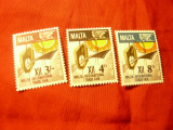Serie Malta 1968 - Targ produse manufacturate, 3 val., Nestampilat