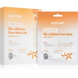 Notino Brightening Bio-Cellulose Face Mask with Vitamin C set de măști textile pentru o piele mai luminoasa
