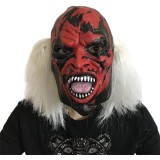 Masca horror Vrajitorul cu Fata Rosie si Par Alb, dupa personajul Scary din filmul Insidious, latex