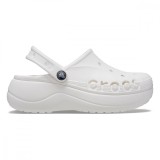 Saboți Crocs Baya Platform Clog Alb - White