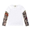 Tricou copii alb cu tatuaj Drool (Marime: 110, Model: Model C)
