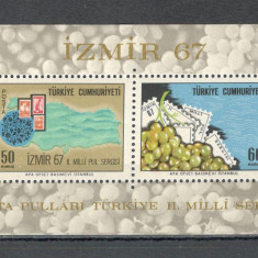 Turcia.1967 Expozitia filatelica IZMIR-Bl. ST.38