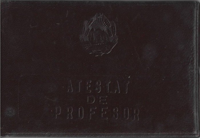 NI552 Atestat de profesor, specialitatea Neurologie, 1957