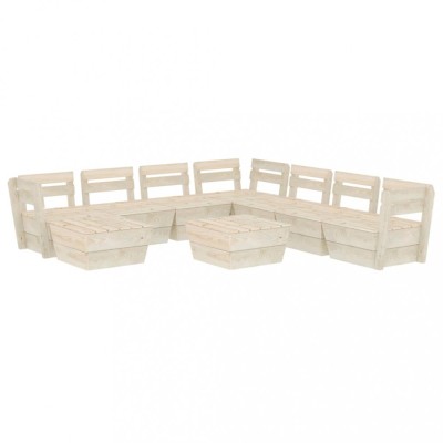 Set mobilier de gradina, 9 piese, lemn de molid tratat foto