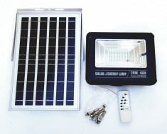 Proiector 20w 42 led SMD panou solar si telecomanda. Senzor lumina. foto