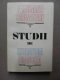 STUDII DE LITERATURA FRANCEZA-FERDIAND BRUNETIERE BUCURESTI 1977 *