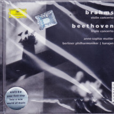 CD Clasica: Brahms si Beethoven - A-S. Mutter, H. von Karajan ( SIGILAT )