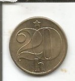 (No4) moneda- Cehoslovacia- 20 haleru 1985