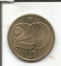 (No4) moneda- Cehoslovacia- 20 haleru 1985 foto
