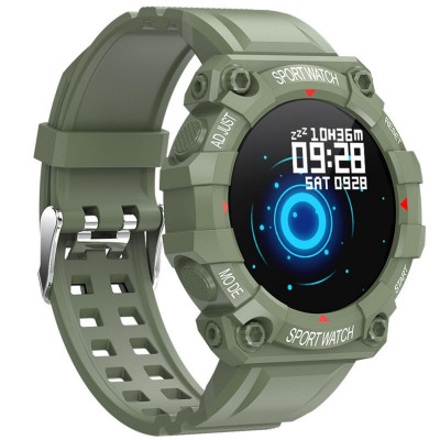 Ceas Smartwatch Techstar&amp;reg; FD68, 1.3&amp;quot; IPS, Design Sport, Bluetooth 4.0, Monitorizare Tensiune, Puls, Verde foto