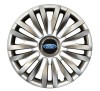 Set 4 Capace Roti Ford 15/16 inch, Gri/Negru, ABS, Model 217 - Compatibilitate Universala