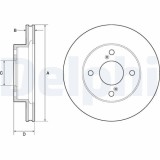 Set discuri frana Suzuki Celerio, 1.0 (AVK310), punte fata, 231x20, ventilat, DELPHI