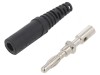 Mufă banană 4mm 32A neagră neizolată