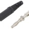 Mufă banană 4mm 32A neagră neizolată
