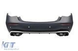 Bumper spate tip S63 potrivit pentru Mercedes S-Class W223 dupa 2020 cu capete cromate Performance AutoTuning