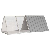 Cumpara ieftin Cusca pentru iepuri, gri, 201,5x80,5x71 cm, otel galvanizat