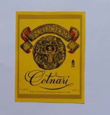 Eticheta Vin - Vin Selectionat Cotnari Anii 1970 - 1975 foto