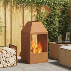 vidaXL Cuptor de foc Maro 50 x 50 x 100 cm