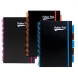 Caiet cu Spirala si Separatoare Pukka Pad PP Neon A4, 200 Pagini Dictando, Coperti PP, Roz Portocaliu Albastru