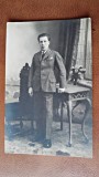 Fotografie tip Carte postala, barbat perioada interbelica