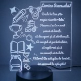 Lampa 3D pentru Copii E i Elevi , 16 Culori, Telecomanda E i USB, Cadou cu Mesaj