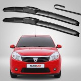 Cumpara ieftin Set 2 Ștergătoare Parbriz Hybrid Dedicate Dacia Sandero 1 (2008-2012), Prindere Hook (C&acirc;rlig)