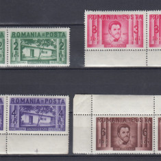 ROMANIA 1937 LP 118 CENTENARUL NASTERII LUI ION CREANGA PERECHE MNH