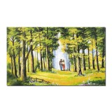 Tablou pictat manual living, dormitor, Impreuna pe cararea vietii, pictura 100x60cm ulei pe panza