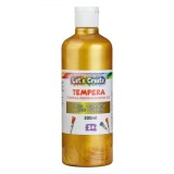 Vopsea Tempera Auriu Let&#039;s Create 500ml - Stralucitoare, Non-Toxica, Acuarela Aurie pentru Hartie, Lemn, Pictura Artistica