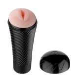Masturbator Oral Vibratii, Manson Moale TPR+ABS, 23cm, Natural - Sex Shop Adult