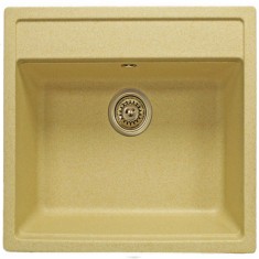 Chiuveta de bucatarie NIKA bej din compozit tip granit, Elefant Premium