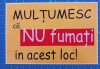 Mulțumesc că NU fumați &icirc;n acest loc / autocolant promovarea sănătății / anii 90