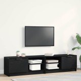 VidaXL Dulapuri TV, 2 buc., stejar negru, 80x35x36,5 cm lemn prelucrat
