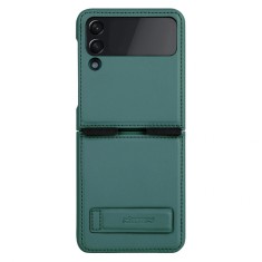 Husa Nillkin Qin Leather compatibila cu Samsung Galaxy Z Flip 4 5G Green