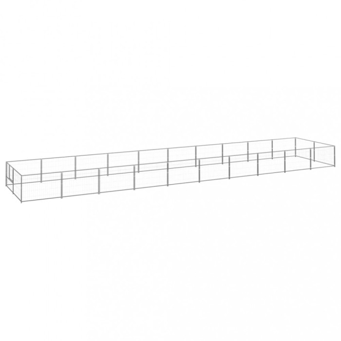 Padoc pentru c&acirc;ini, argintiu, 20 m&sup2;, oțel