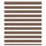 vidaXL Jaluzea tip zebra maro lățime țesătură 120,9 cm poliester