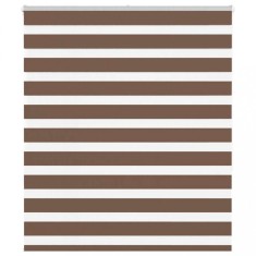 vidaXL Jaluzea tip zebra maro lățime țesătură 120,9 cm poliester