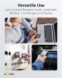 Cablu audio stereo 1m textil impletit Jack 3.5 mm - 3.5 mm 90 grade tata-tata aurit Goobay 65278