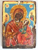 &quot;Maica Domnului cu Pruncul&quot; icoana de factura greceasca cca 1800