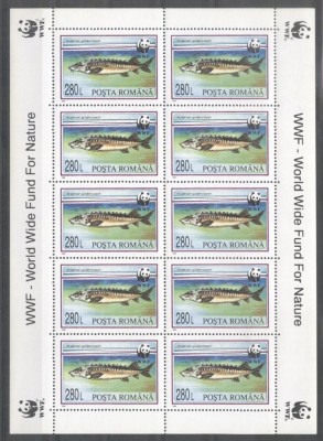 Romania 1994 WWF Fishes 280L perf. sheetlet MNH S.705 foto