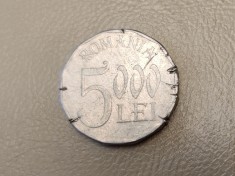 Rom&acirc;nia - 5000 lei (2002) monedă s414