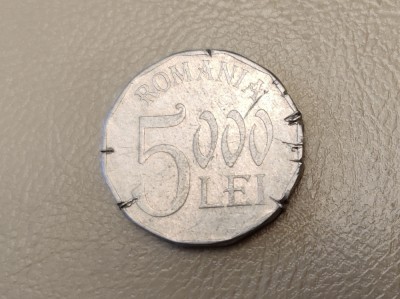 Rom&amp;acirc;nia - 5000 lei (2002) monedă s414 foto