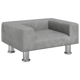 Cumpara ieftin Canapea pentru copii, gri deschis, 50x40x26,5 cm, catifea