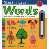 Carte de activitati pentru prescolari - Start to Learn Words, lavabil, invatare scris